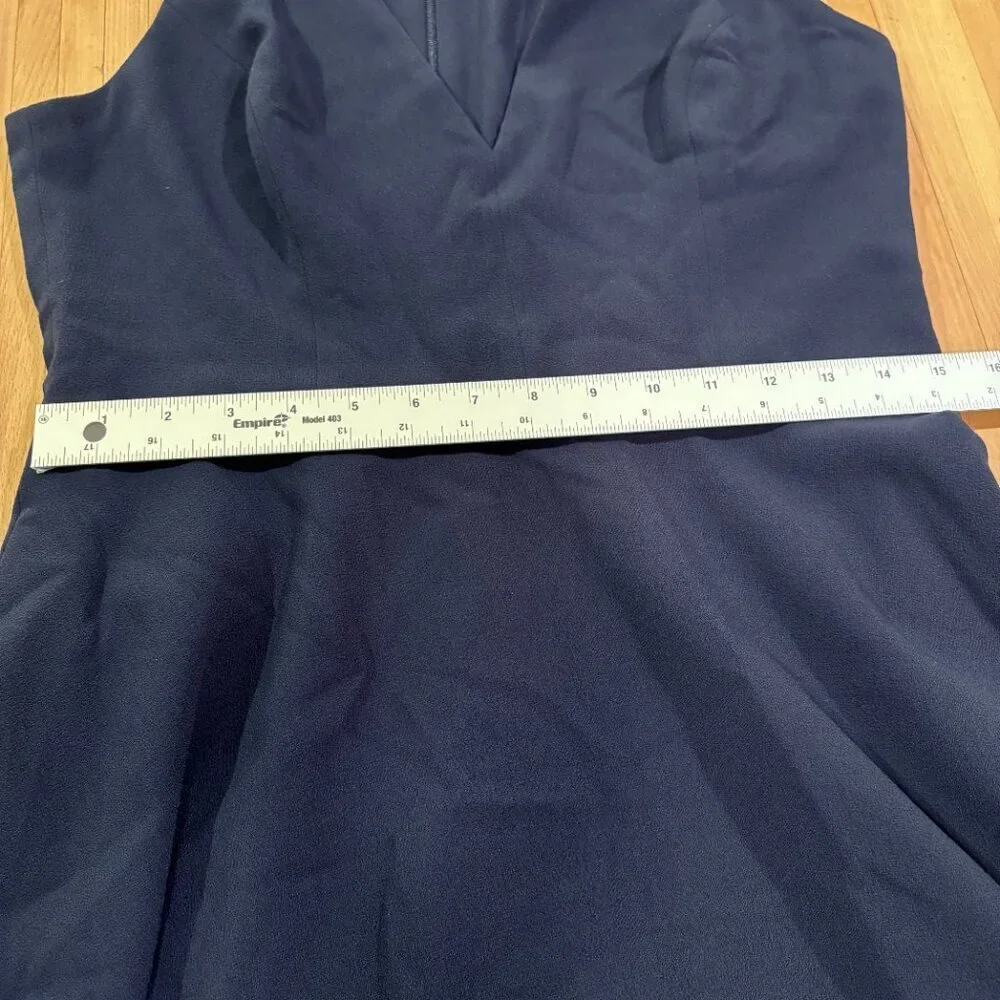 Dress The Population Catalina Navy V-Neck Sleeveless Midi Dress - Picture 11 of 13